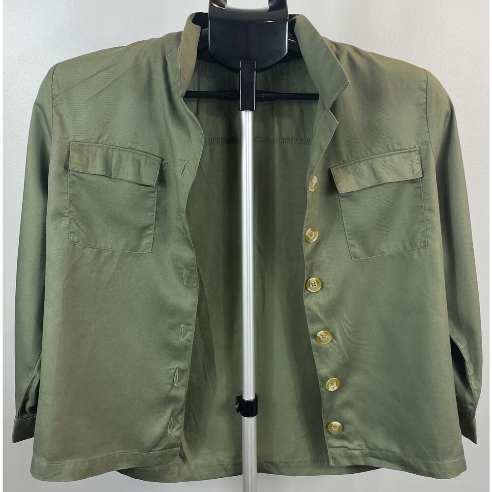 Kraus Women's Medium Army Green Button-Down Jacket